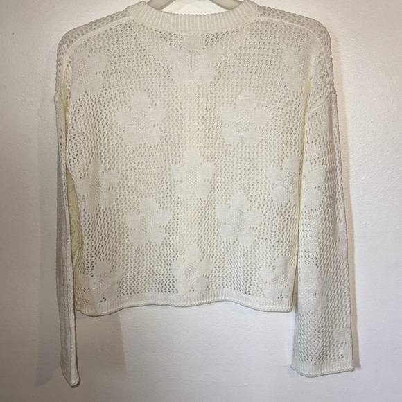 🌹NWOT: HEM & THREAD FLORAL OPEN STITCH CARDIGAN - Picture 6 of 8